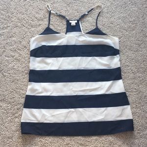 JCREW blue and white striped cami